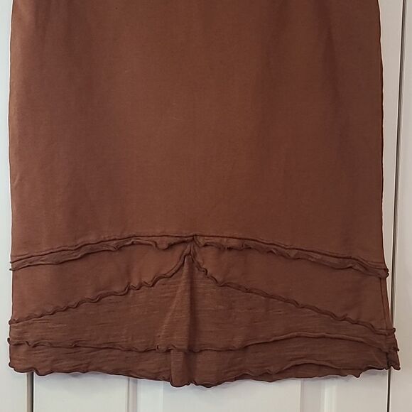 Neon Buddha Knit Cotton Skirt Pull On Brown Size M - Picture 7 of 8